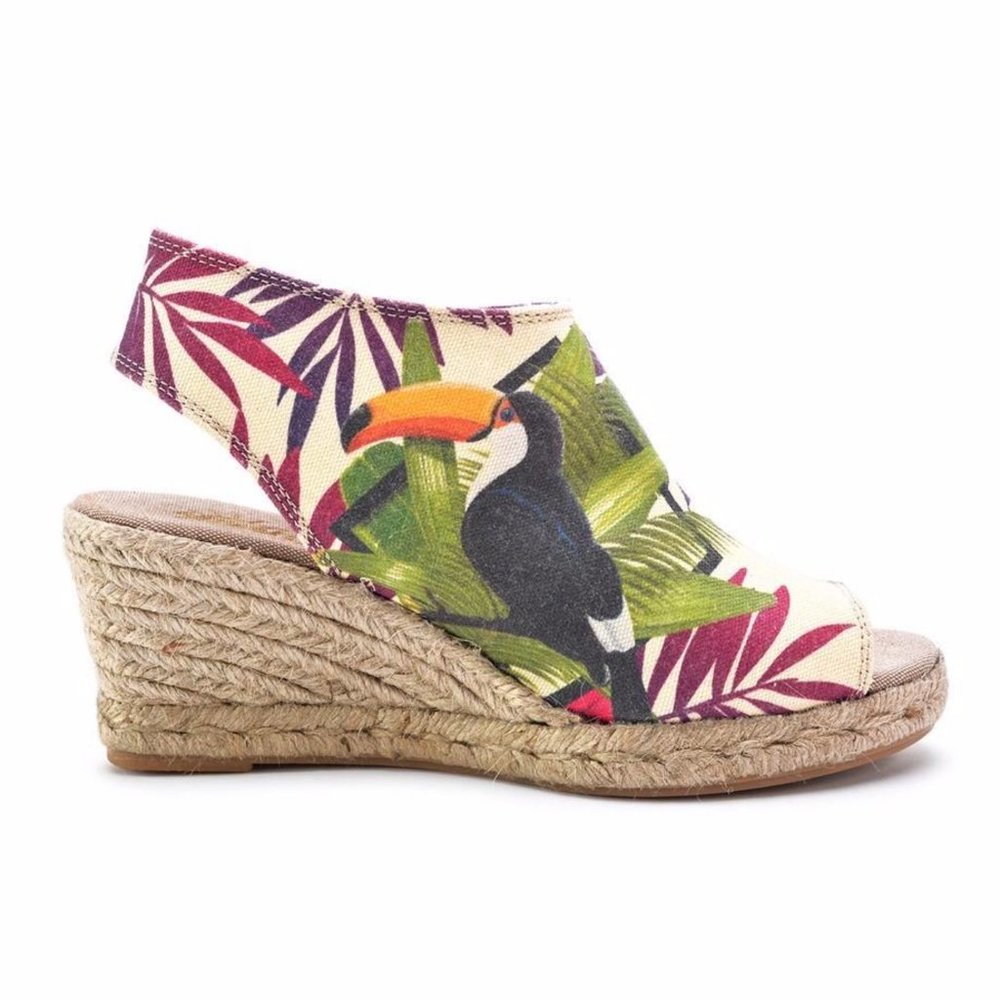 High Heel Floral Espadrilles - Picture 4 of 5